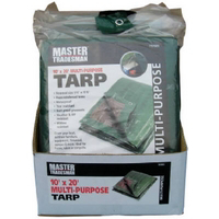 Master Tradesman 10 By 20 Foot Hunter Green and Brown Polyethylene Storage Tarp Cover MT 10 X 20 GREEN/BROWN by Jms Industries Best Price