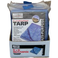 Master Tradesman 12 By 20 Blue Tarp Cover MT 12 X 20 BLUE by Jms Industries Best Price
