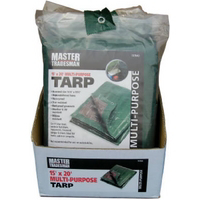 Master Tradesman 15 By 20 Foot Hunter Green and Brown Polyethylene Storage Tarp Cover MT 15 X 20 GREEN/BROWN by Hangzhou Ruiyu Industrial Best Price