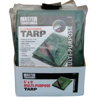 Master Tradesman 6 By 8 Foot Green Brown Tarp Cover MT 6 X 8 GREEN/BROWN by Jms Industries Best Price