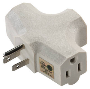 Master Electrician Beige Grounded Triple Tap Adapter PS37UBE by Uninex International Best Price