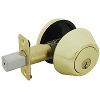 TruGuard Tg Polished Brass Single Cylinder Deadbolt D171 KA3 by Ingersoll Rand Fu Hsing