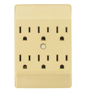 Master Electrician 6 Outlet Ivory Wall Tap PS23U-IV by Uninex International Best Price