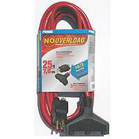 No Overload 25 Foot 14/3 3Out Extension Cord/Breaker CB614725 by Prime Wire and Cable Best Price
