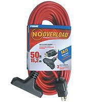 No Overload 50 Foot 14/3 3Out Extension Cord/Breaker CB614730 by Prime Wire and Cable Best Price