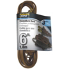 Ext Cord 16/2 Spt-2 Brown 6Ft OR670606 by Power Zone