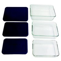 Pyrex 6 Piece Rectangular Dish Set 6004023 by World Kitchen Best Price