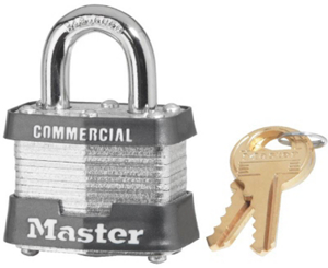 1 1/2 Inch 4 Pin Tumbler Steel Padlock Clearance 3/4 3KA 3318 by Master Lock Best Price