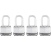 4 Pack 1 3/4 Inch Lam Ls Padlock M1XQLFCCSEN by Master Lock