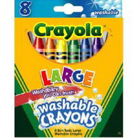 8 Ct Large Washable Crayon 52-3280 by Binney and Smith Crayola Best Price
