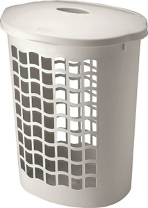 1.6 Bu Oval Hamper White 2769-TP WHT by Newell Rubbermaid Home Best Price