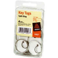 25 Pack 1 1/4 Inch White Key Tag 11027 by Avery Dennison Best Price