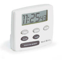 White Electric Timer With Clock 40055 by West Bend  Focus Electrics Best Price