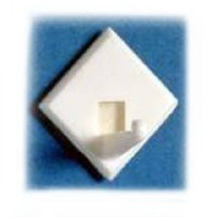 White Plastic Adhesive Hook 01150201.36 by Homz Laundry Seymour