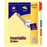 5 Colored Tab Dividers 81000 by Avery Dennison Best Price