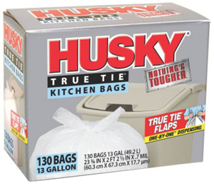 Husky 13 Gal .7M Kitchen Bag White HK13130W by Poly America Best Price