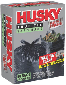 Husky 39 Gal .9M Trash/Yard Bag Black HK39050B by Poly America Best Price