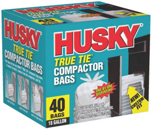 Husky 18 Gal 2 1/2 Mil Compactor Bag White PA4018TC by Poly America Best Price