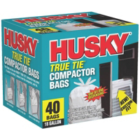 Husky 18 Gal 2 1/2 Mil Compactor Bag White PA4018TC by Poly America