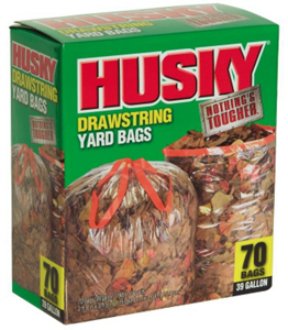 Husky 39G 1M Drawstring Yard Bag Clear HK39DS070C-M by Poly America Best Price