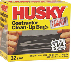 Husky 33 By 48 By .003 Black Contractor Bag HK42032B-M by Poly America Best Price
