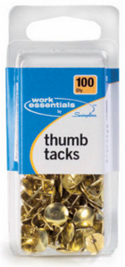 100Ct Gld Thumb Tacks S7071752 by Acco Brands Best Price
