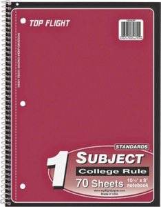 Standard Wirebound Notebook Cr 70 Ct WB705/PFW by Top Flight Best Price