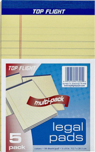 5 Inch By 8 Inch Yellow Legal Pad 8105/5 by Top Flight Best Price
