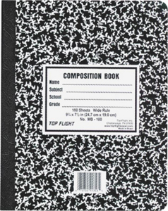 Marbled Composition Book Wr MB100 by Top Flight Best Price