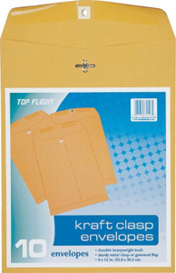 9 Inch By 12 Inch Kraft Clasp Envelopes 74413 by Top Flight Best Price