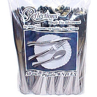 50 Count Silver Plastic Knife 8305K-SV by Tablemate Products Best Price