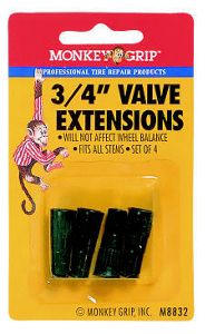 Monkey Grip 3/4 Tire Valve Extensions Pack of 4 M8832 by Victor Automotive Best Price