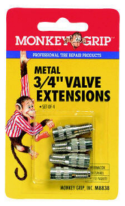 Monkey Grip 3/4 Tire Valve Extensions Pack of 4 M8838 by Victor Automotive Best Price