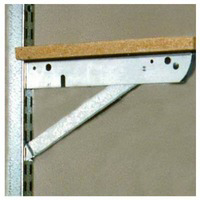 14 Inch Galvanized Steel Double Shelf Bracket BK-0103-14 by John Sterling Best Price