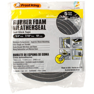 Frost King Black Rubber Foam Tape 3/4 By 10 Foot R734H by Thermwell Frost King Best Price