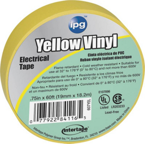 3/4 By 60 Feet Yellow Vinyl Electric Tape 4116 by Intertape Polymer Best Price