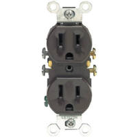 15 Amp Brown Duplex Receptacle 302-05320-0CP by Leviton Manufacturing Best Price