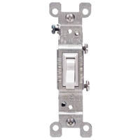 15 Amp White Single Pole Toggle Switch 228-01451-02W by Leviton Manufacturing Best Price