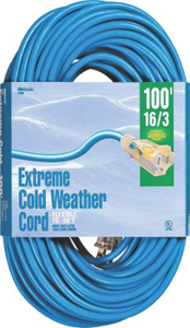 100 Foot 16/3 10 Amp Blue Coldflex Cord 2436 by Coleman Cable Best Price