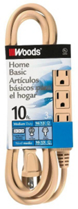 10 Foot 16/3 Sjtw 3 Outlet Cord Beige 2865 by Coleman Cable Best Price