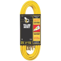 Coleman Cable 2886 Yellow Jacket 14/3 by 25 Foot Extension Cord