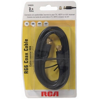 3 Feet Rg6 Blk Coax Cable VH603N by AudioVox Best Price