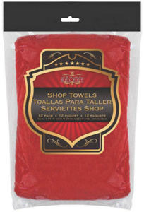 Red Woven Shop Towels Pack of 12 85-765 by SM Arnold Best Price