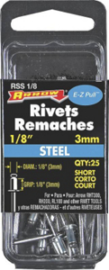 1/8 By 1/8 Inch Steel Rivet RSS1/8 by Arrow Fastener Best Price