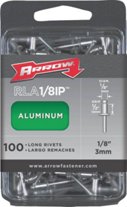 1/8 By 1/2 Inch Long Aluminum Rivet RLA1/8IP by Arrow Fastener Best Price