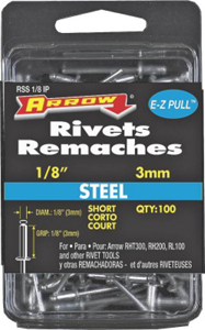 1/8 By 1/8 Inch Short Steel Rivet RSS1/8IP by Arrow Fastener Best Price