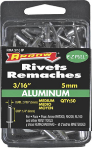 3/16 By 1/4 Inch Medium Aluminum Rivet RMA3/16IP by Arrow Fastener Best Price