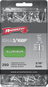 1/4 Inch By 3/16 Inch Aluminum Rivet RMA3/16BP by Arrow Fastener Best Price