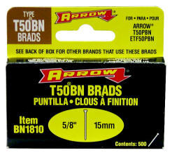 5/8 Inch Brown Brad Nails BN1810 by Arrow Fastener Best Price