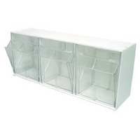 3 Unit 24 Inch White Tilt Bin 20303B by Deflecto Best Price